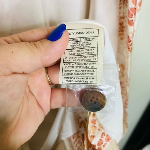 🌟NEW Cupcakes And Cashmere Beige Neptune Snakeprint Satin Trench Coat Size XS - Picture 11 of 12